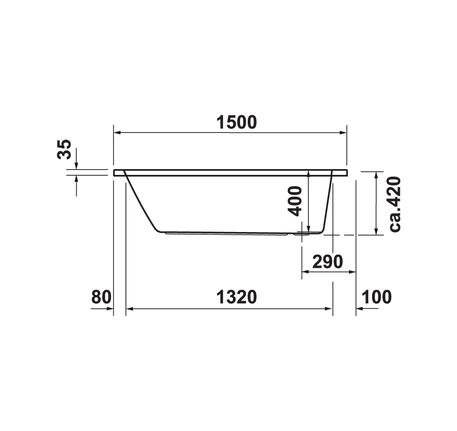 Bồn tắm âm D-code 1500 588.45.648